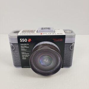 Eurographics 550pc Puzzle 13x19 Classic Cameras Metal Tin Pre-owned